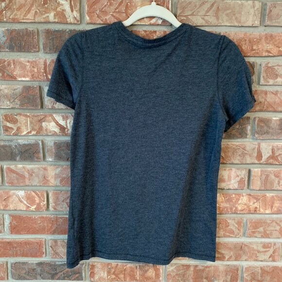 Life is Good Women's Vee X-Small Gray Bicycle Graphic V-Neck T-Shirt EUC - Picture 2 of 10